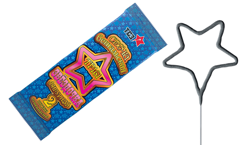  Бенгальские свечи фигурные 2 шт "Звездочка"  в Нарткале